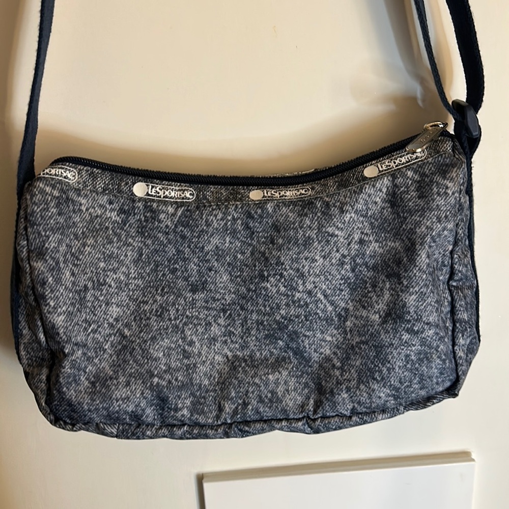 Lesportsac denim printed bag